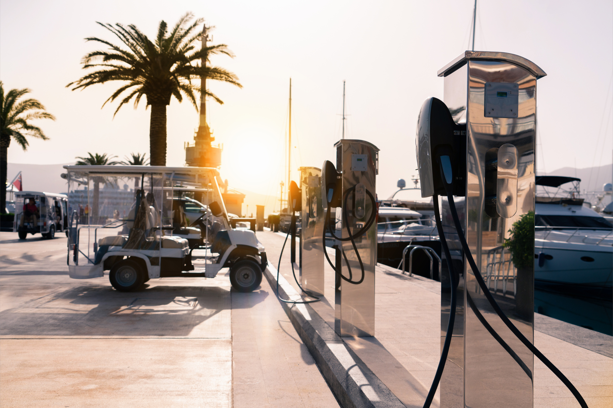 Electric car charging station